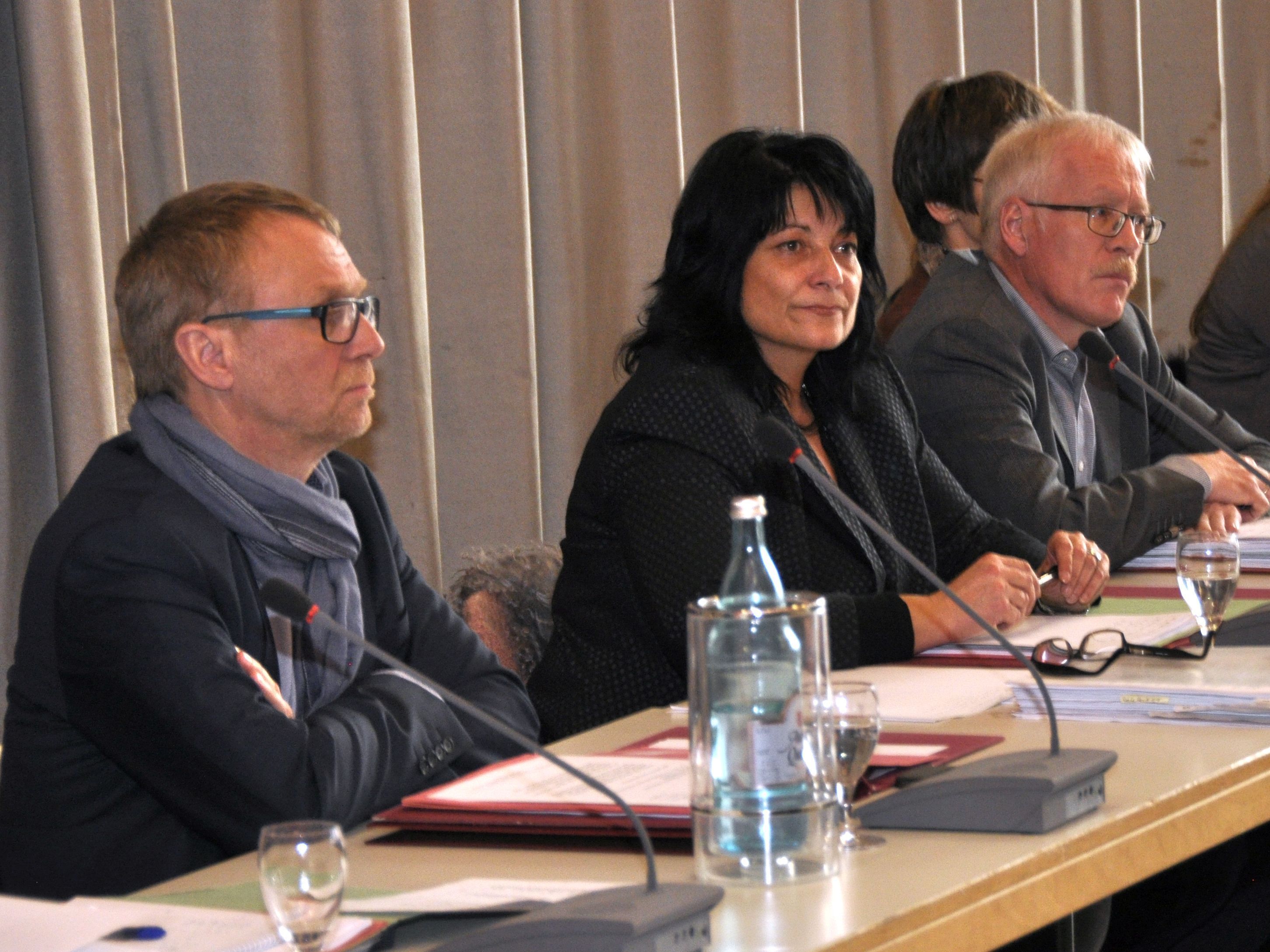 Gelassen: Der Verwaltungsvorstand während der Sonder sitzung des Rates der Stadt Kleve.