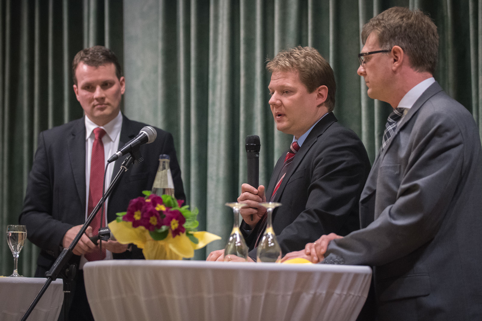 V.l.n.r.: Bürgermeister Tobias Stockhoff, Sven Volmering MdB und Dr. Martin Lange, Landtagskandidat. (Foto:Pressestelle CDU)