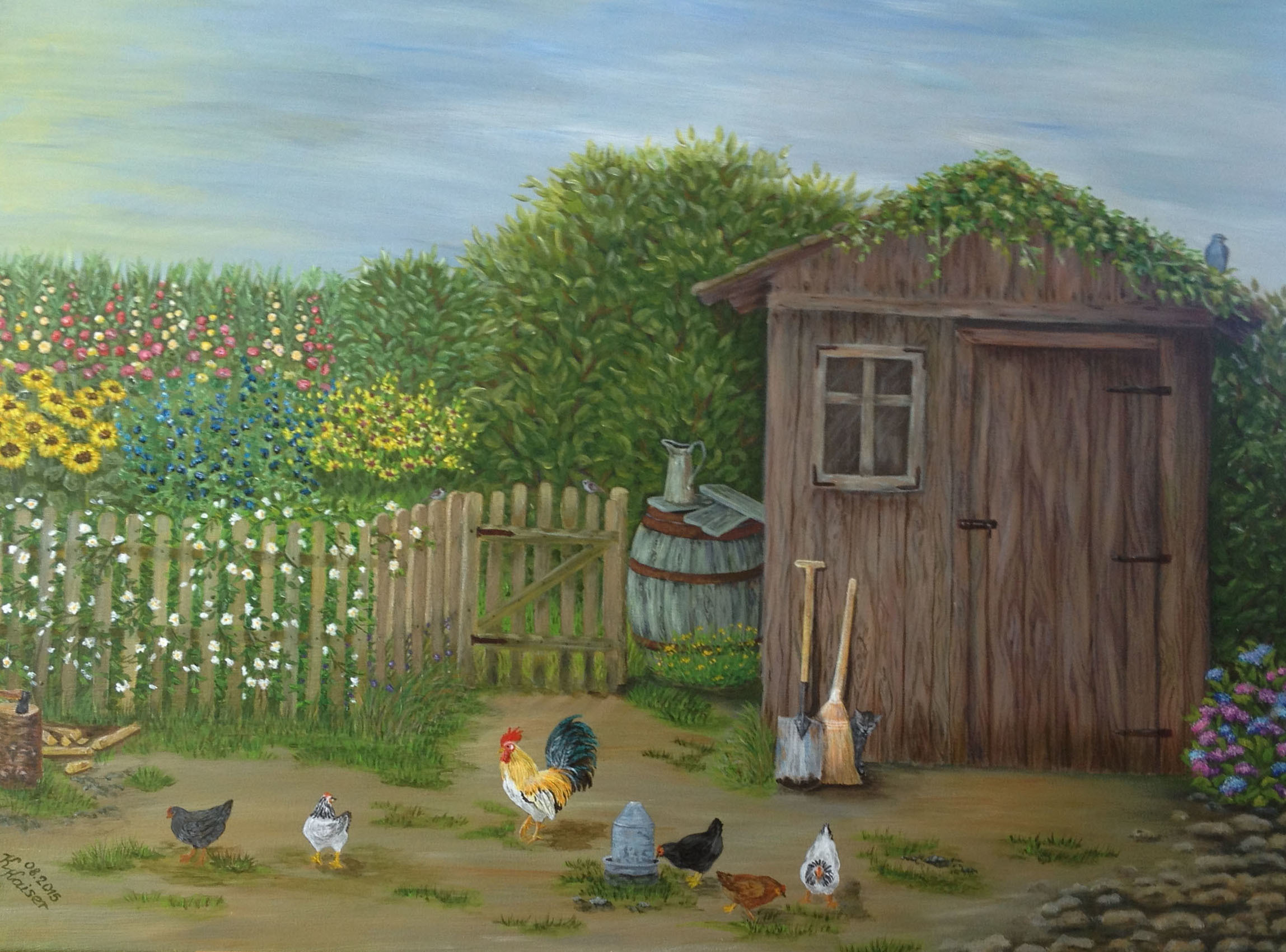Malerei aus der Ausstellung „Herbstgold“.