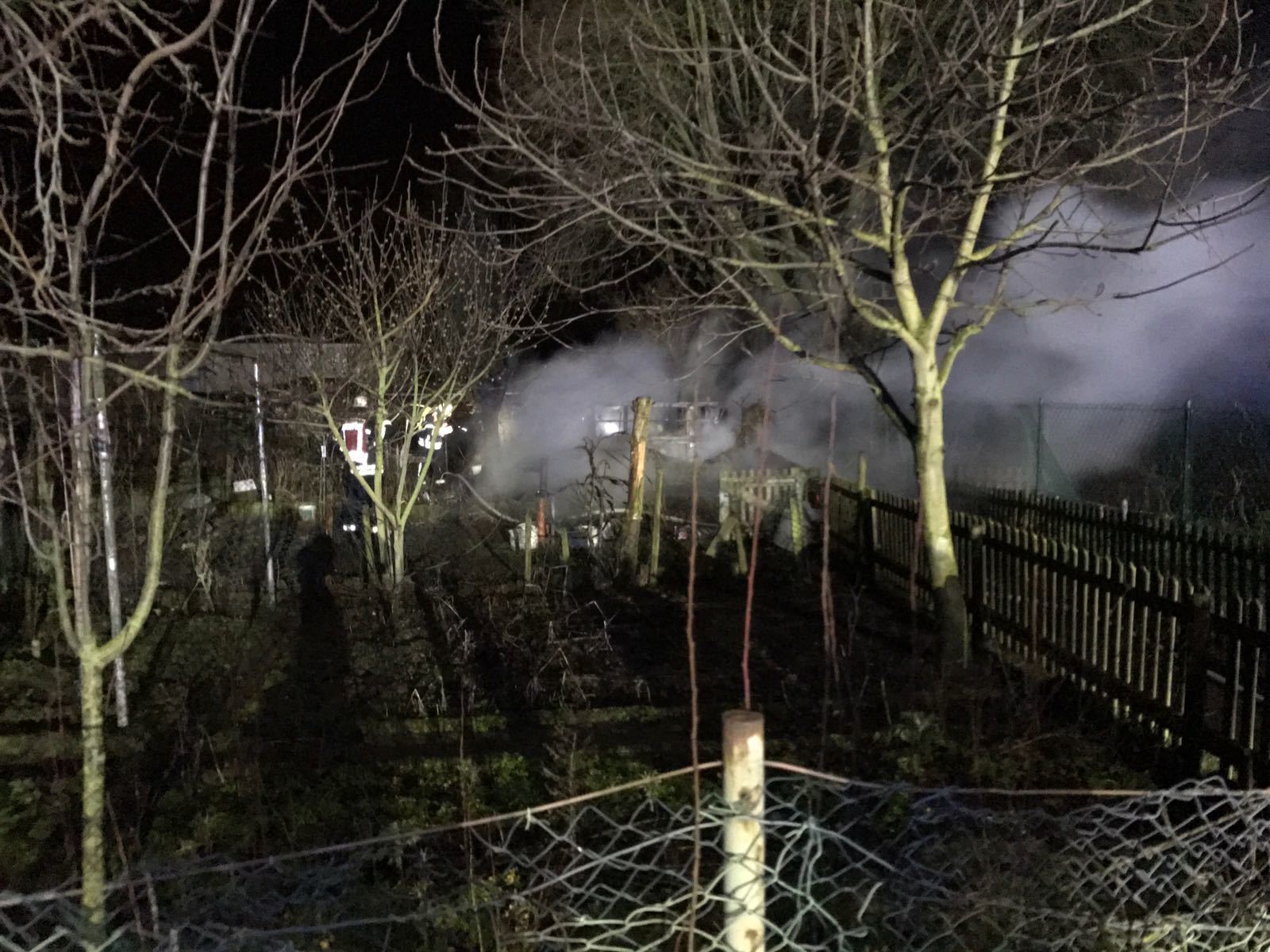 Die circa 15 Quadratmeter brannten völlig aus. Foto: Feuerwehr Moers