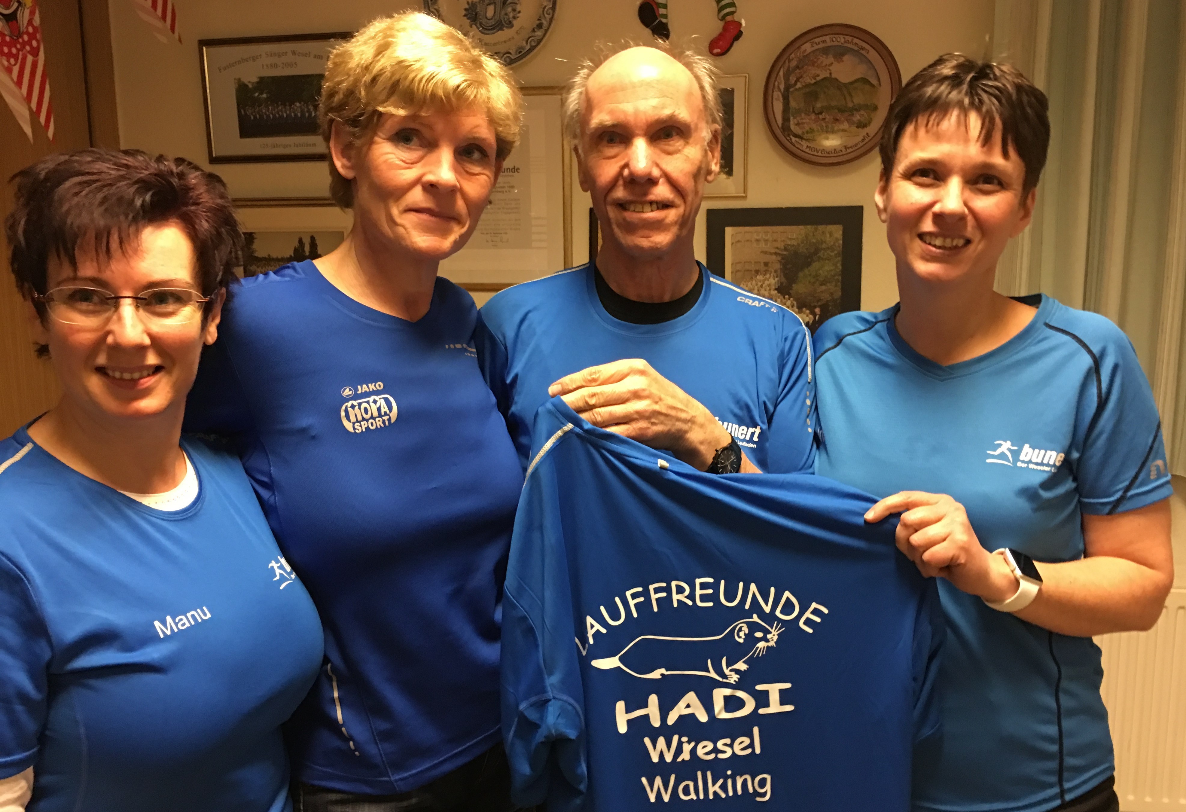 Das Betreuerteam v.L. Manuela Skarda, Ute Heinen, Hartmut Berntßen und Iris Jeromin.