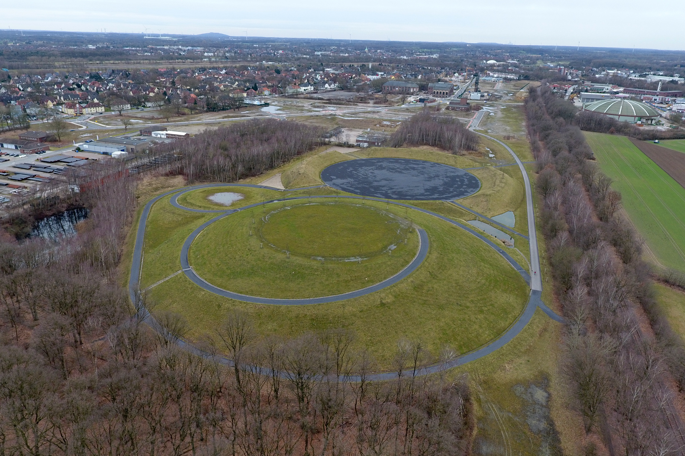 Der geplante Festplatz in Dorsten-Hervest von oben. (Foto:Bludau)
