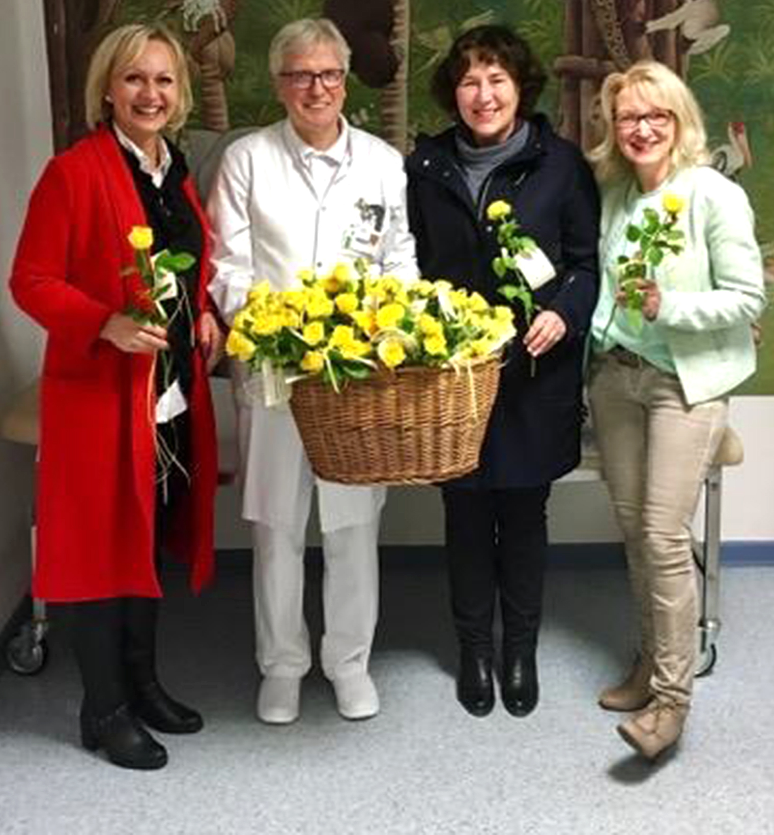 Auch in der Kinderklinik des AKH haben sich die die Mütter sehr über die Rosen gefreut.