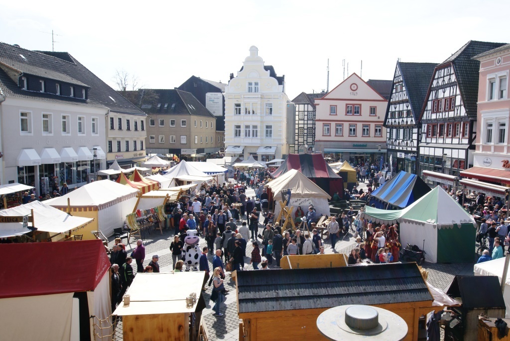 Das Mittelalter erleben die Besucher auf dem Unnaer Marktplatz.
