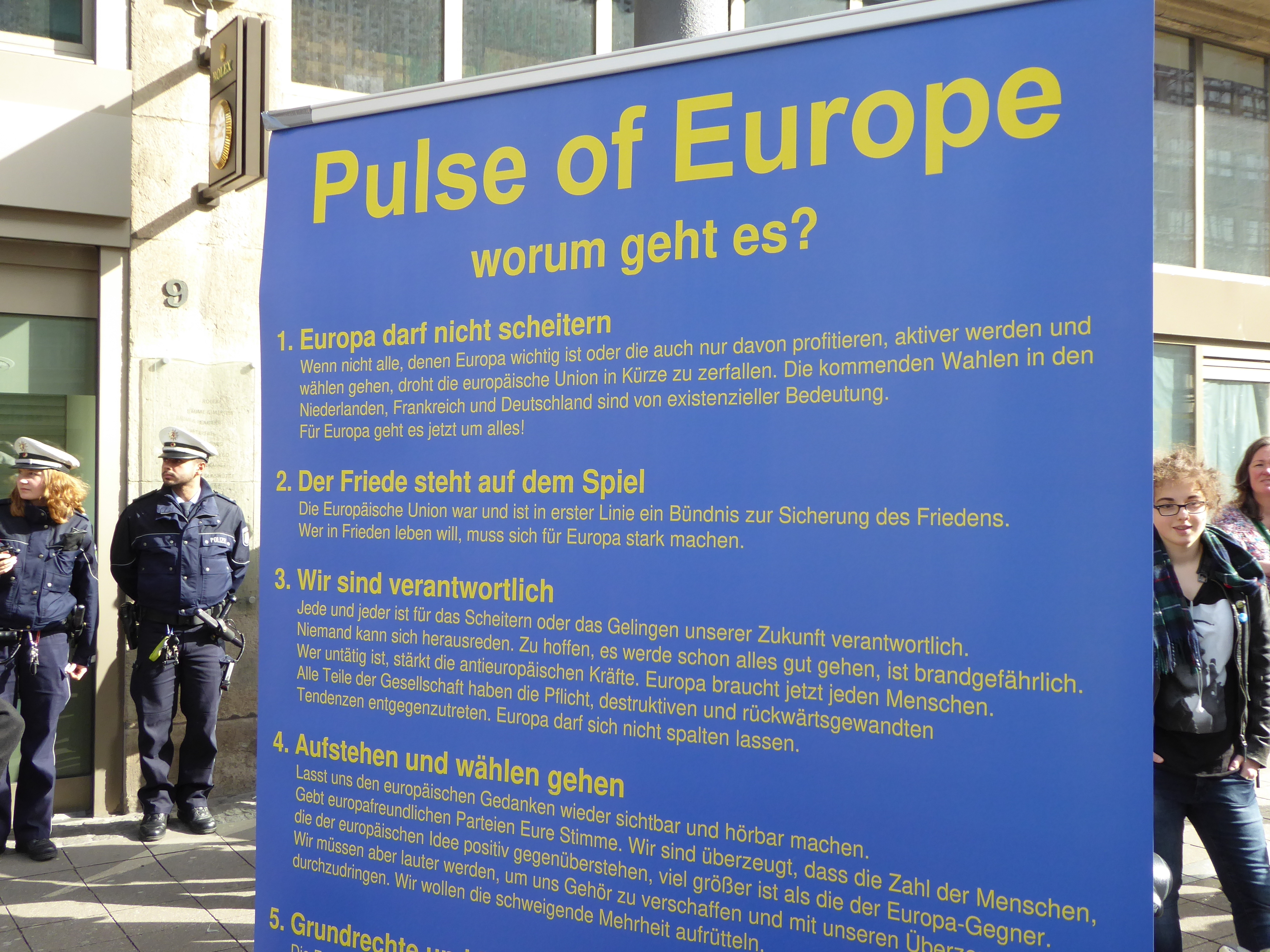 Die Grundsätze von Pulse of Europe