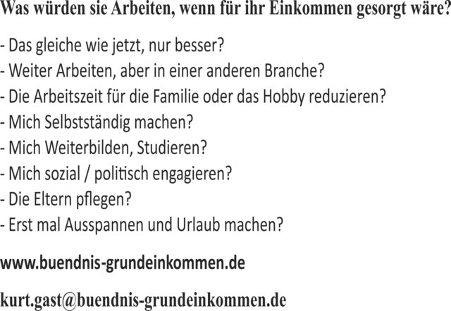 Das Motto unserer Bodenzeitung.