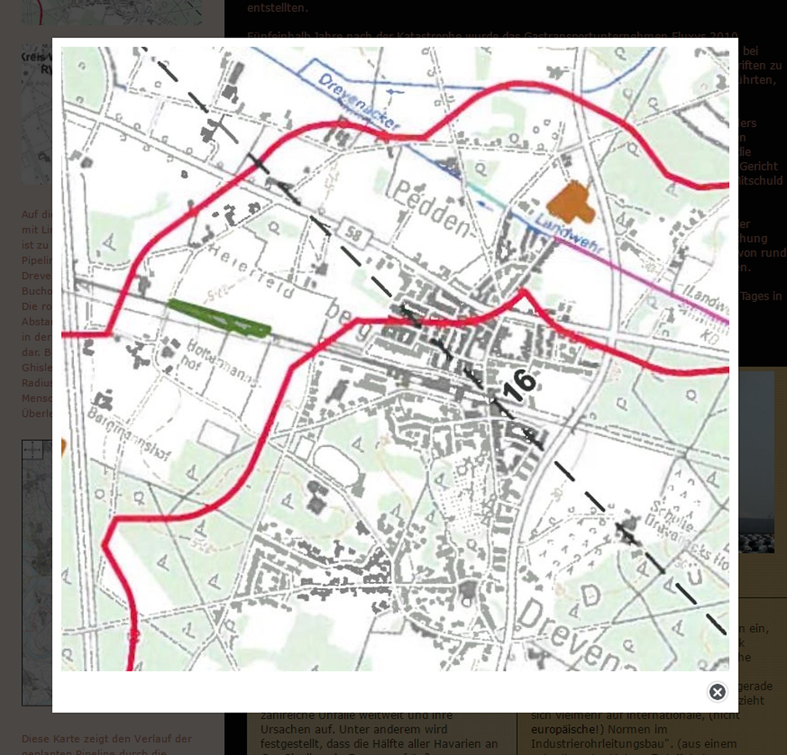 Dieses Trassenverlauf geben die Widerständler auf ihrer Homepage an.