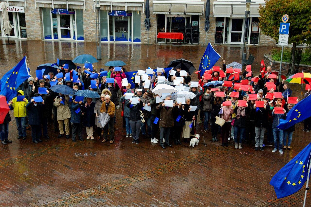 Ein Gruß an die pro-europäischen Kräfte in Frankreich: Pulse of Europe.