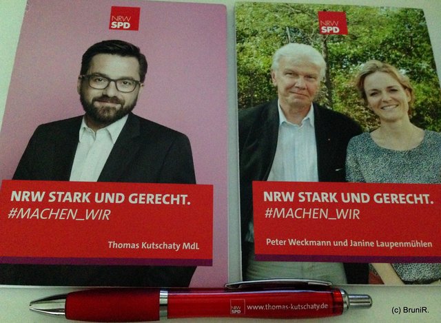 Die versprochenen Blocks und Kugelschreiber!