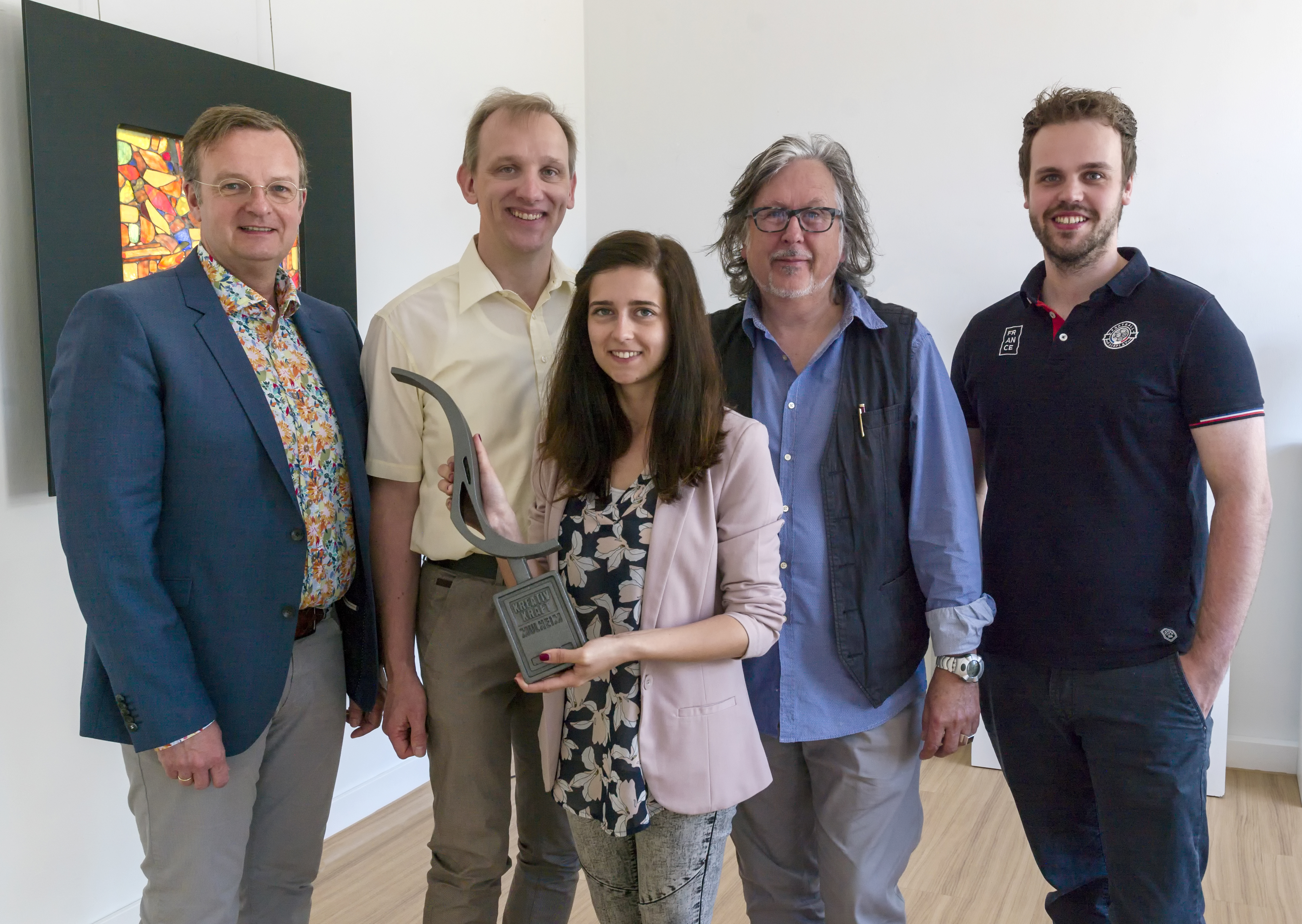 Das neue Team freut sich auf die zweite Runde zum Kreativpreis (v.l.): Andreas Schmelzer, Jürgen Schardt, Francesca Lo Vasco, Hermann Rokitta und Maximilian Bischoff.