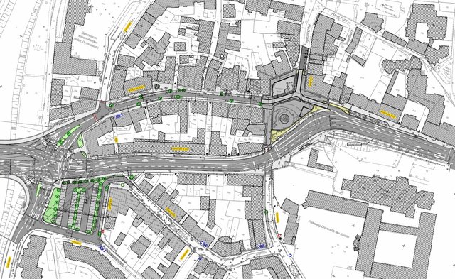 Der aktuelle Lageplan des Verkehrskonzeptes für Werden.
Grafik: Stadt Essen