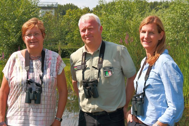 Von links: RVR Regionaldirektorin Karola Geiß- Netthöfel, Betriebsleiter von Ruhr Grün, Thomas Kämmerling und die neue Beigeordnete für Umwelt, Nina Frense