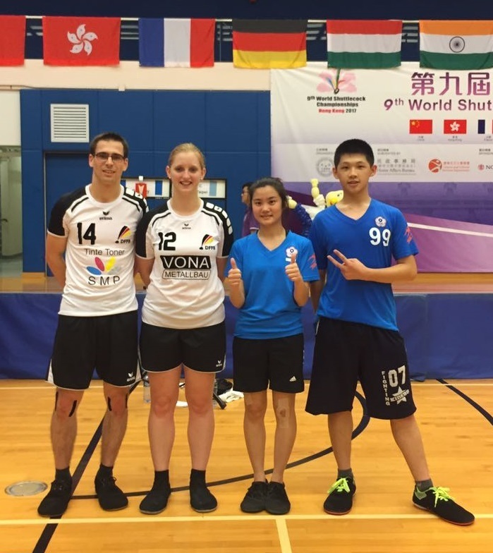 Tanja Schlette und Philipp Münzner mit den Taiwanesen Yang Chi Han und Liang Hsuen Wen.