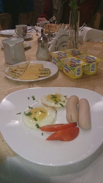 das Frühstück heute morgen