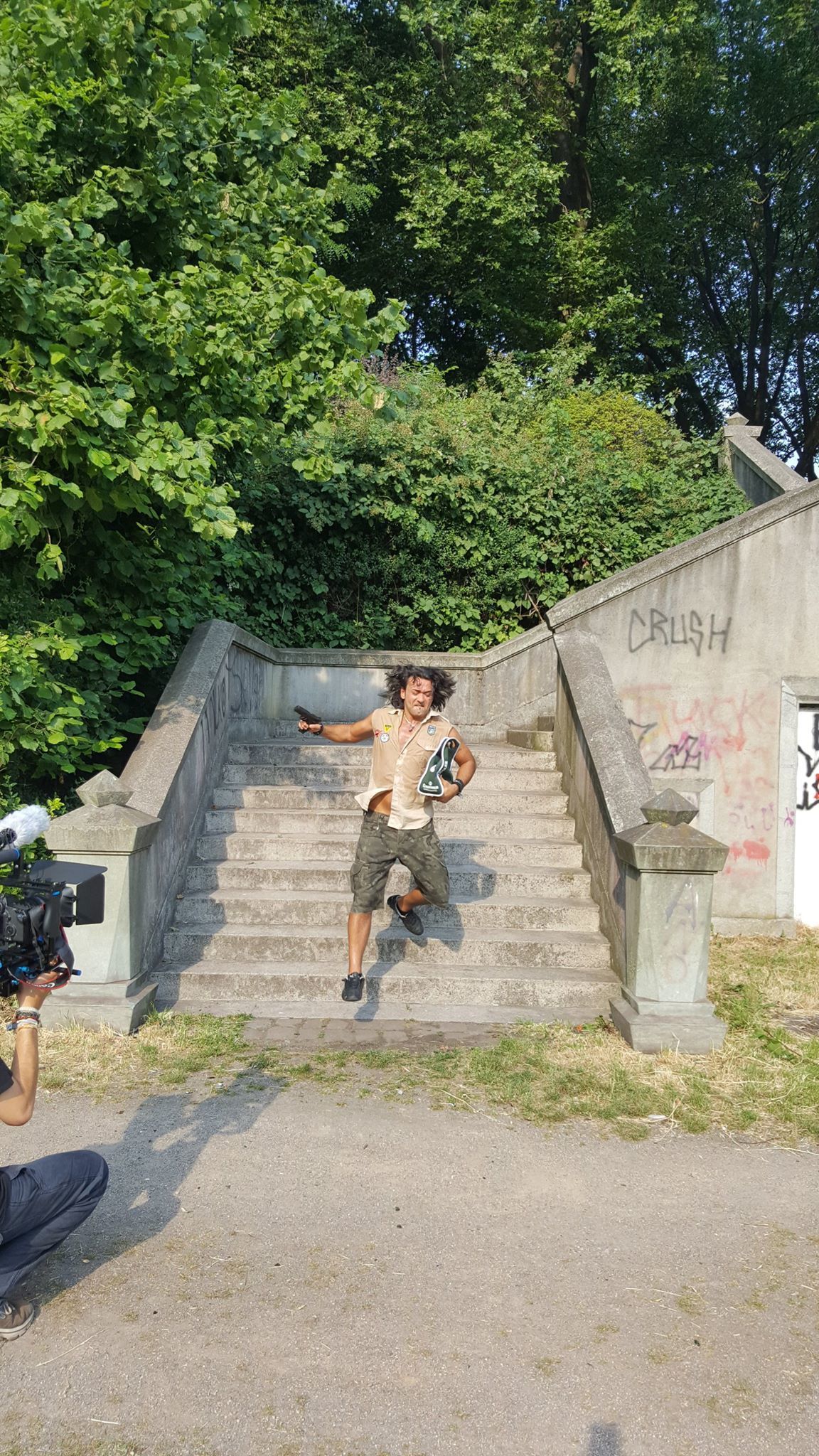 Eine Actionszene beim Dreh. Foto: Privat
