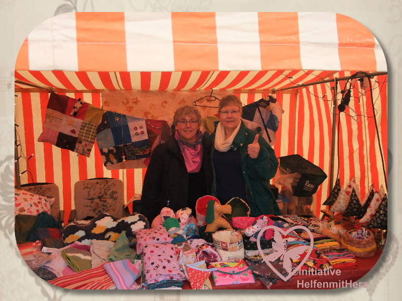 Weihnachtsmarkt unterm Geusendaniel. Vom Erlös wurde neues Material für die Spenden gekauft
