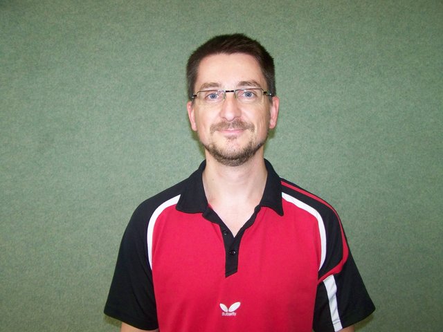 Diemo Schallehn, Kapitain der 3. Tischtennis Mannschaft von DJK VfB Frohnhausen, (Photo Marx), 38 Jahre alt, seit 5 Jahren im Verein, verh, Hobbies: Essen gehen, Sport allgemein