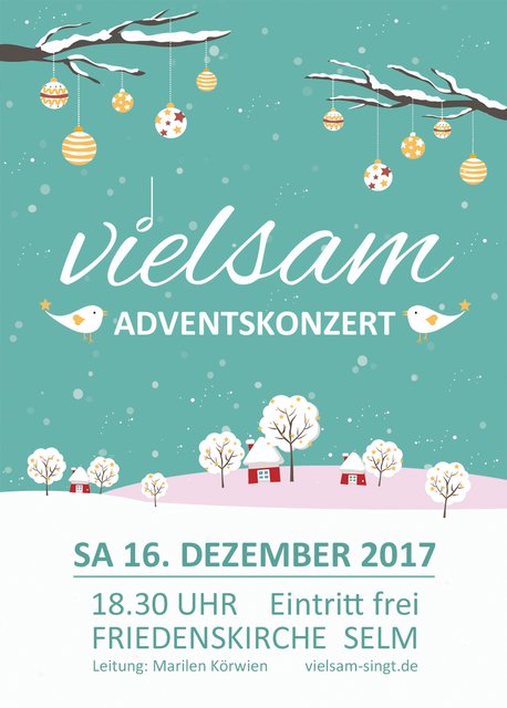 Adventskonzert am 16.12.2017 in der Friedenskirche Selm