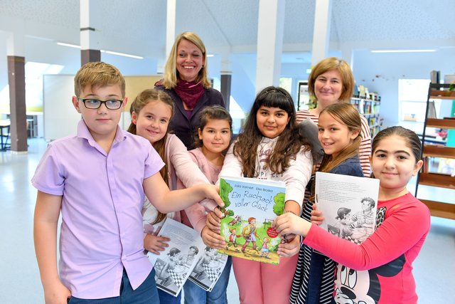 Das Bildungsnetzwerk Eppinghofen unterstützte die Vorleseaktion in der Schulbücherei.