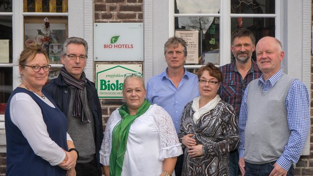 Hans-Cjhristian Markert mit Mitgliedern der GRÜNEN Kreistagsfraktion Kleve bei einer Fachtagung zum Thema Wasser.