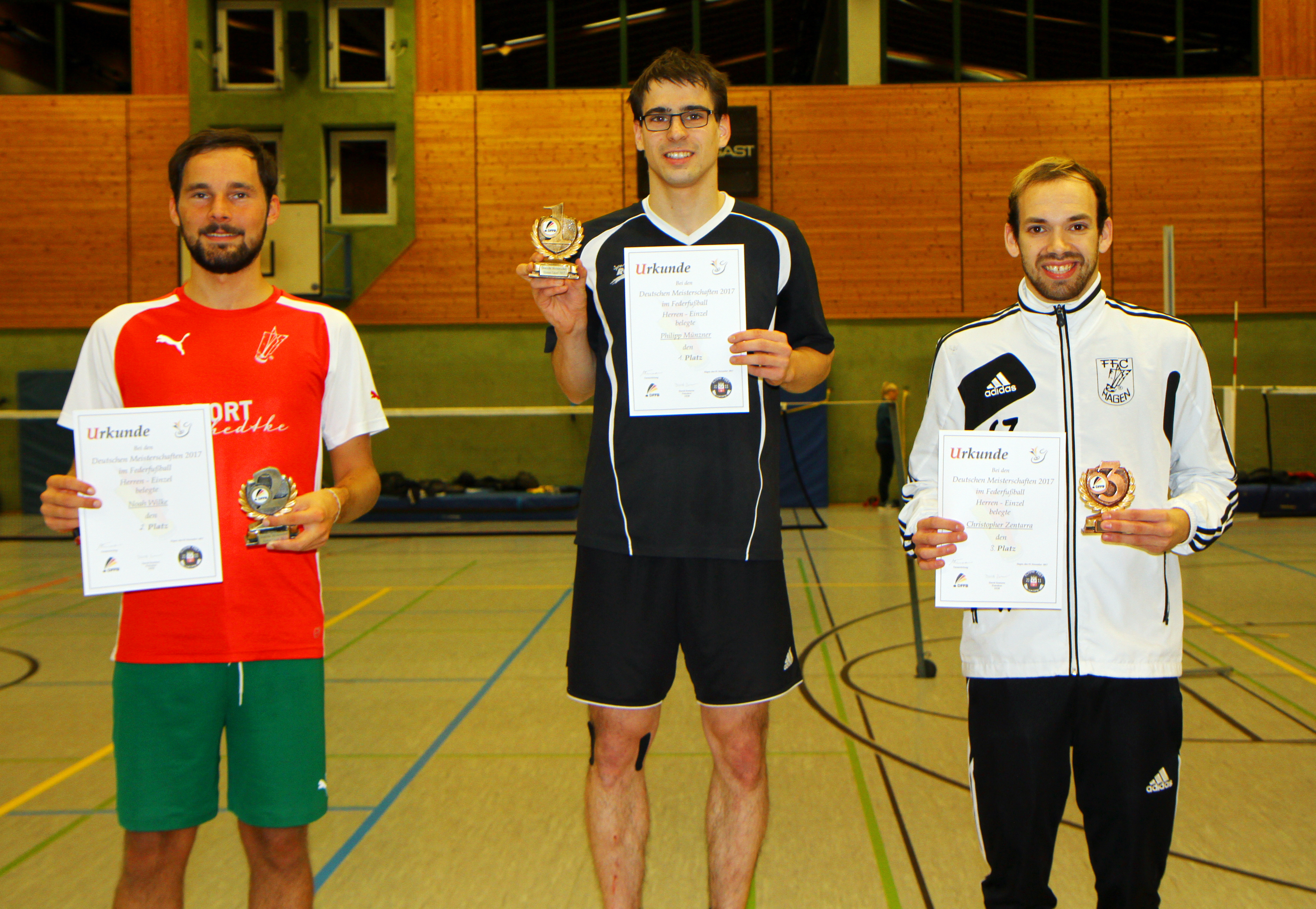 Die Top 3 der Herren: (v.l.) Noah Wilke, Philipp Münzner und Christopher Zentarra