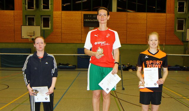 Die Top 3 der Damen: (v.l.) Sarah Rüsseler, Silke Weustermann und Franziska Oberlies.