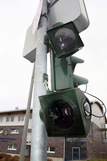 So sah die Ampel aus. Foto: Polizei