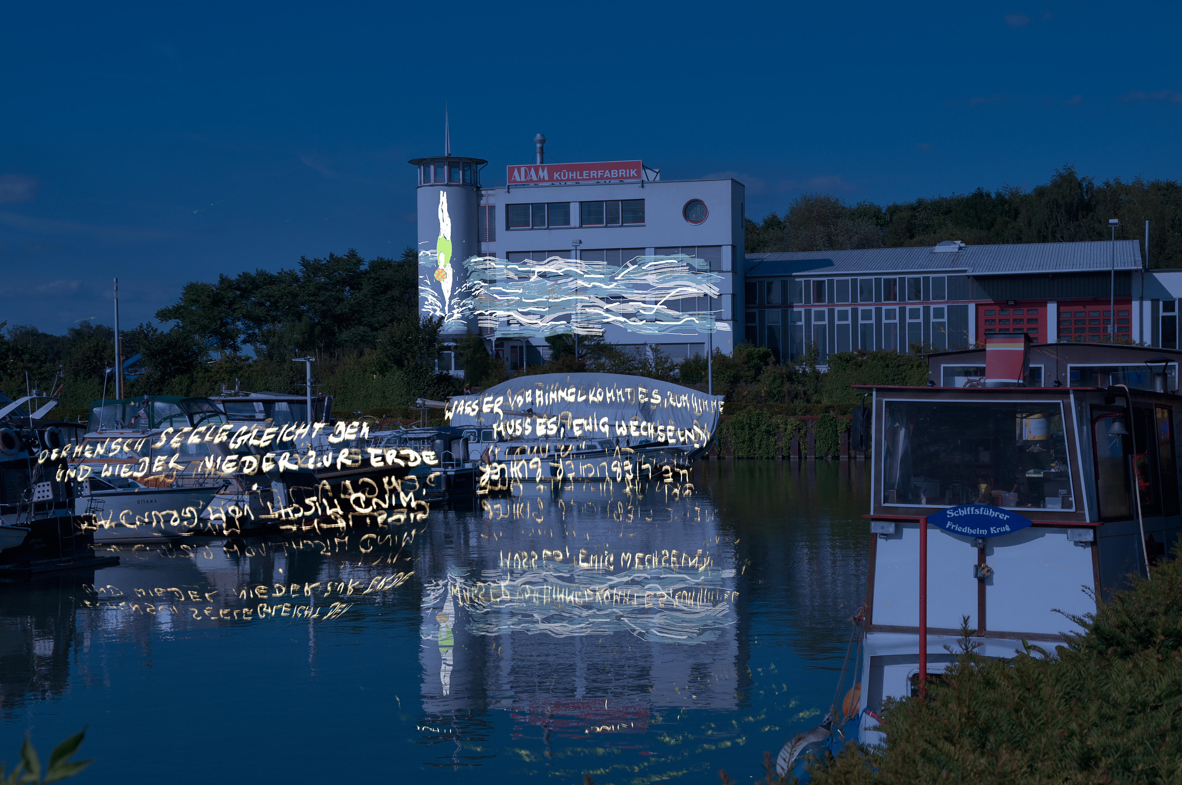 In diesem Jahr inszeniert die Stadt Bergkamen am 25. November zur „2. Nacht der Lichtkunst“ die Marina in Rünthe. Foto: privat