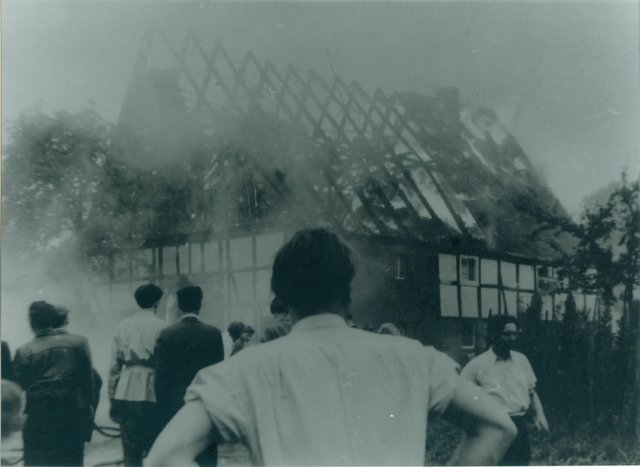 Brand des Hofes Glaremin von 1952, aus den Erinnerungen von Günter Lichte