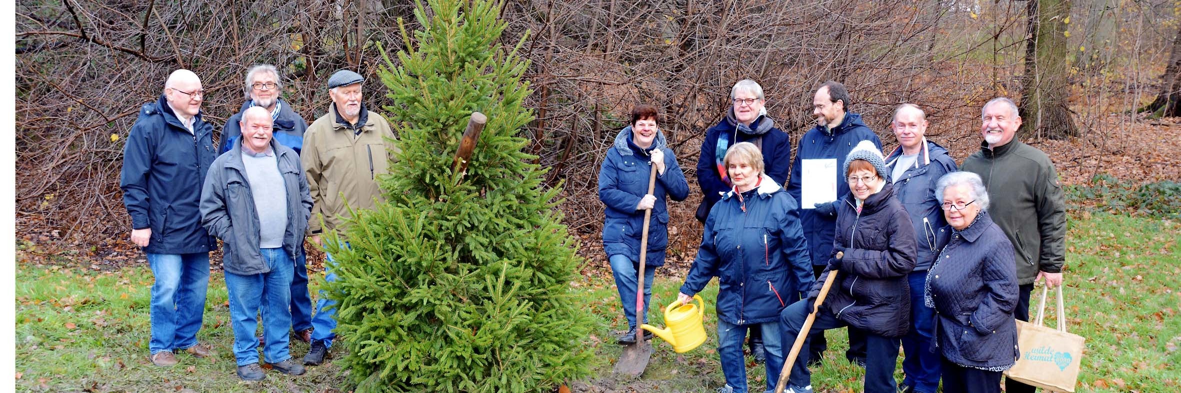 Nein, keinen Weihnachtsbaum, wie man angesichts des Beginns der Adventszeit vermuten könnte, haben die Vereinsmitglieder des Freundeskreises Fredenbaumpark in der grünen Lunge des Nordens gepflanzt: Denn die Rot-Fichte ist "Baum des Jahres" und ergänzt nun den Baumlehrpfad im Park.
