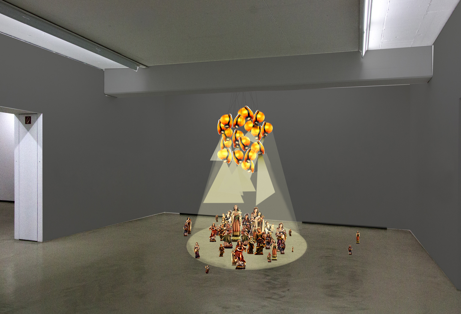 Claudia Terstappen, Konzeptentwurf für "Die schwarze Seite", Museum DKM, Duisburg