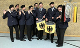 die normale Uniform des Büdericher Tambourkorps.