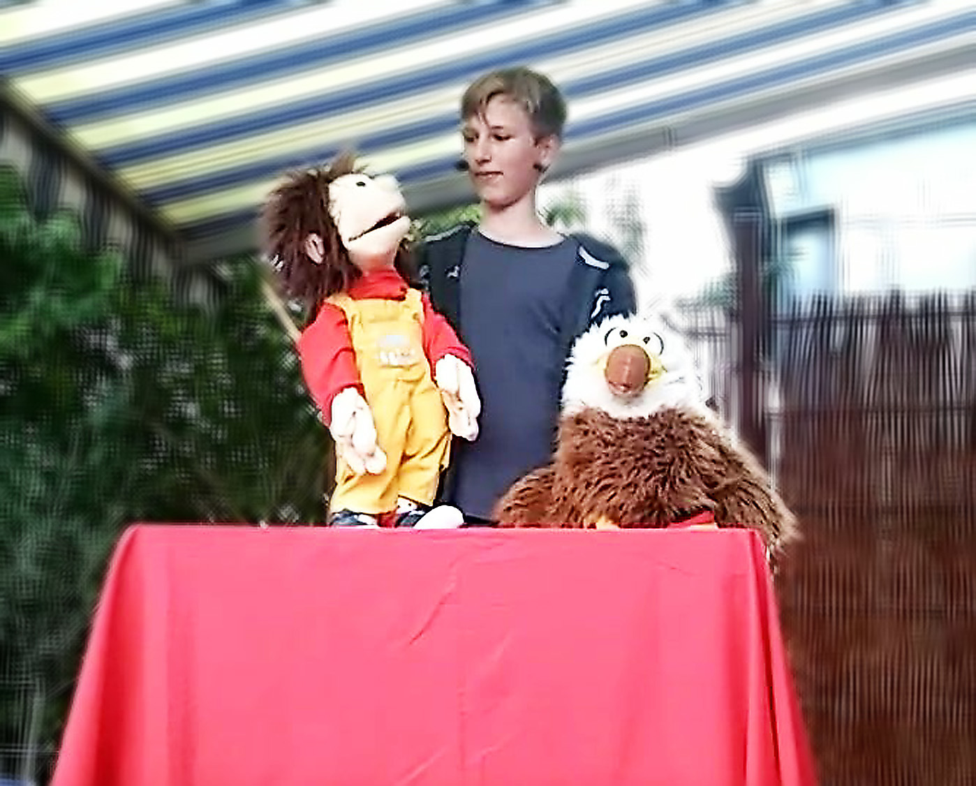 Daniel auf der "Bühne".