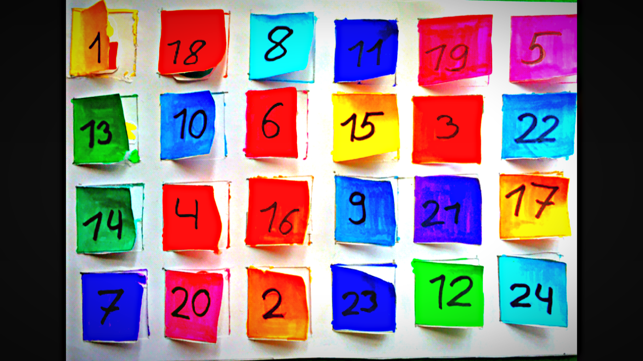 Klassischer Adventskalender mit Bildchen (Original im Fundus Müller, Foto: auch)