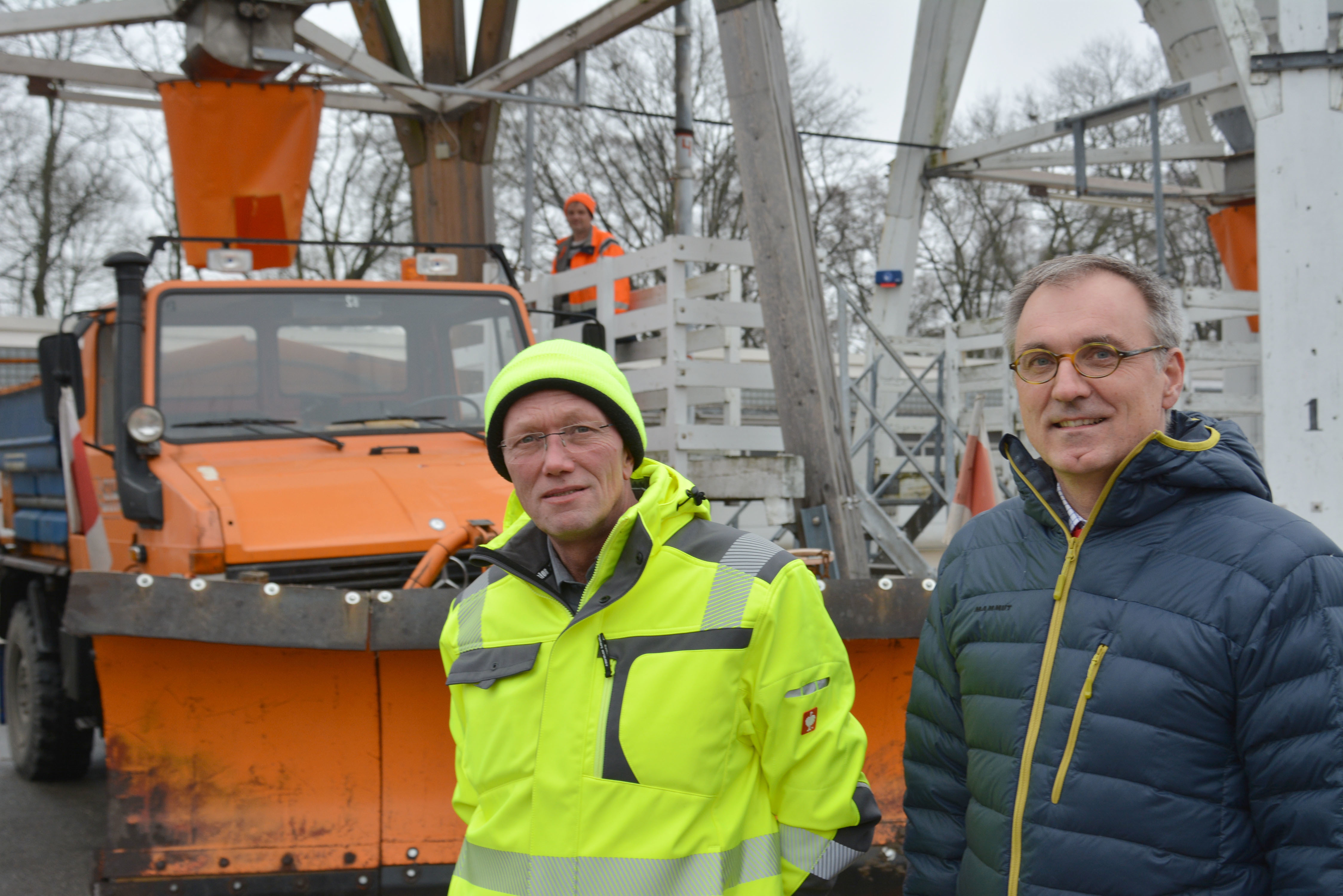 Achim Wetzel und Dr. Klaus Weimer (v.l.) sind vorbereitet. Foto: Märkischer Stadtbetrieb