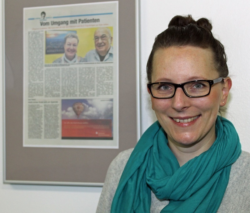 Anke Köpper spendete Stammzellen in der Entnahmestation der Stefan-Morsch-Stiftung. Foto: Stefan-Morsch-Stiftung