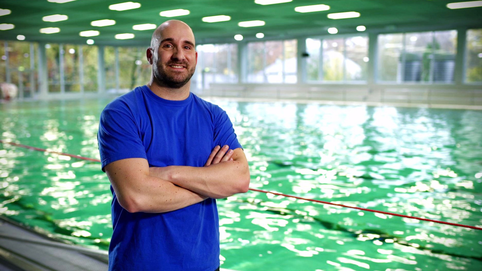 Turmspringer Patrick aus Bottrop will Steffen Henssler herausfordern. Foto: ProSieben