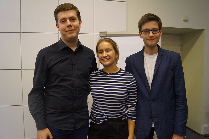 Das neu gewählte Sprecherteam des Jugendrates: (v.r.) Lukas Mielczarek, Caroline Janßen, Marvin Wittiber