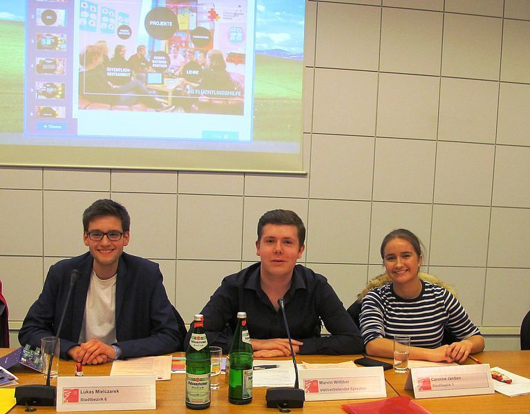 Das neue Sprecherteam des Jugendrates: (v.l.) Lukas Mielczarek, Marvin Wittiber und Caroline Janßen