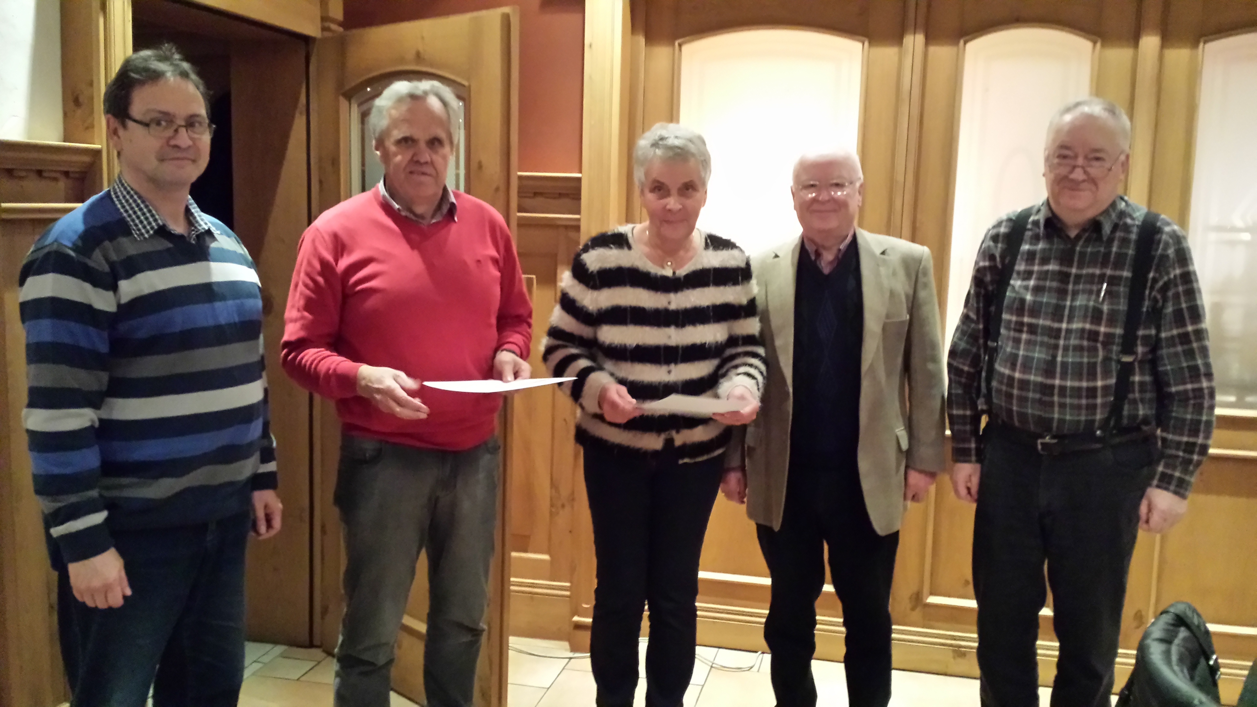Karsten Ramlow, Werner Braun, Monika Braun, Udo Schulte und Klaus Dieter Bielemeier (v.l.n.r.).