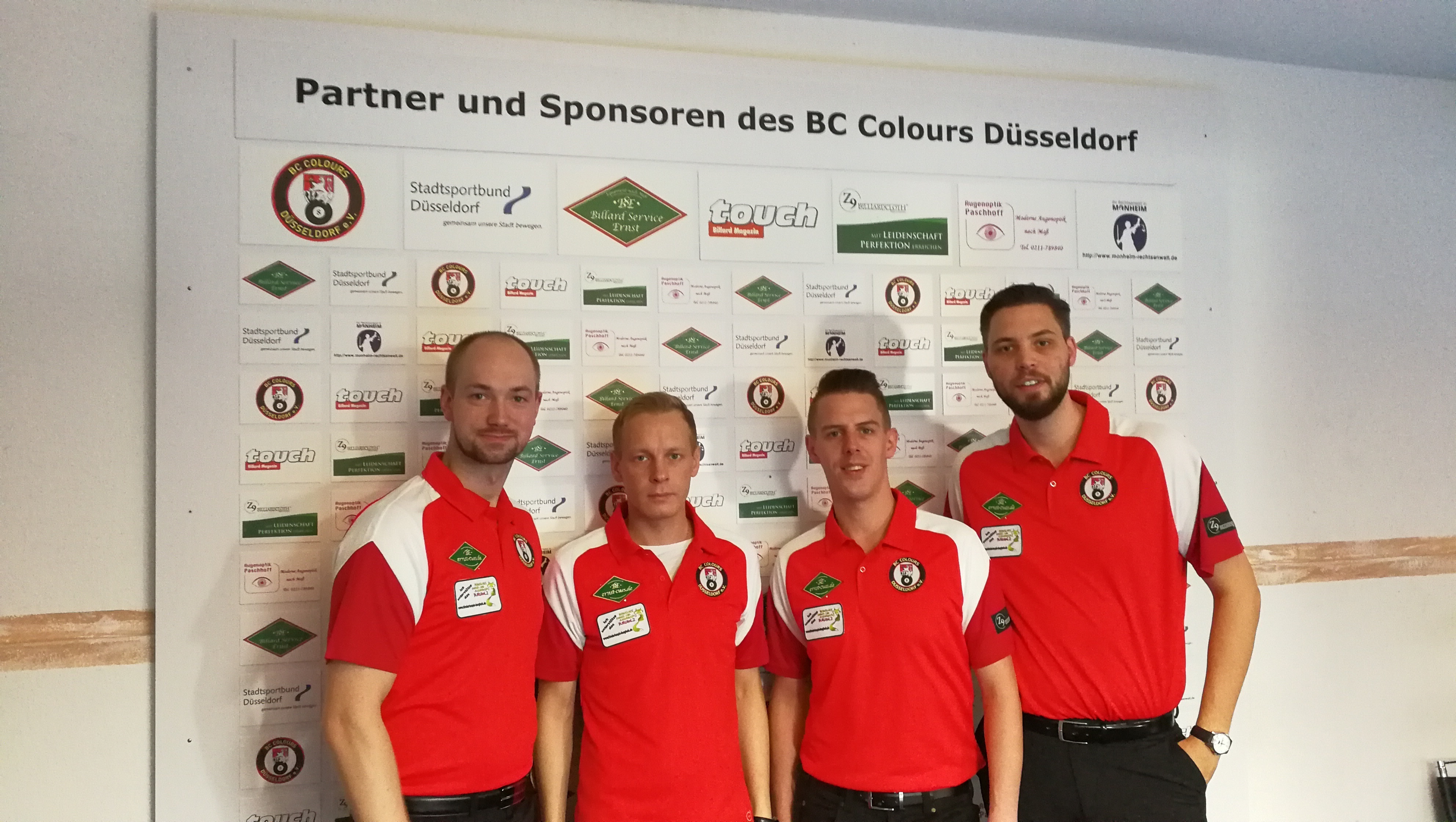 BC Colours Düsseldorf: Marcel Nottebaum, Nico Seidler, Tim Guber und Fabian Breuer