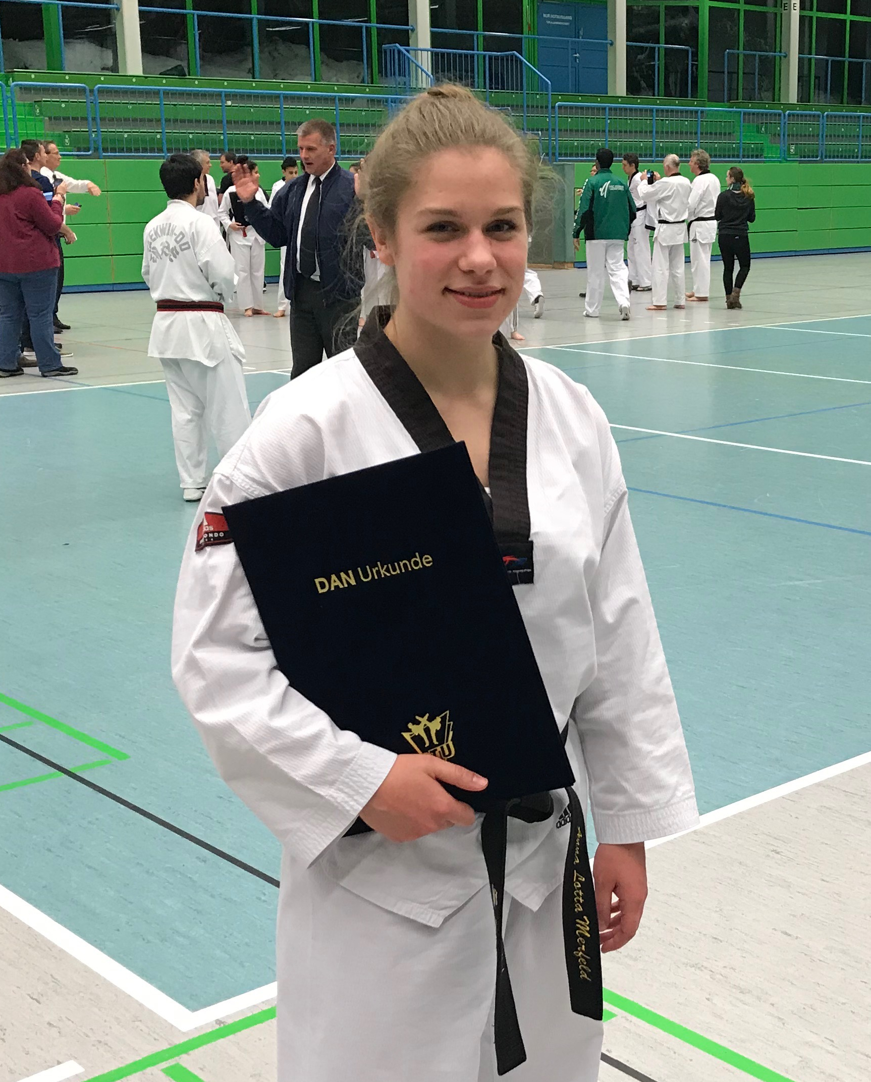 Anna-Lotta Merfeld trägt ab jetzt den 3. Dan