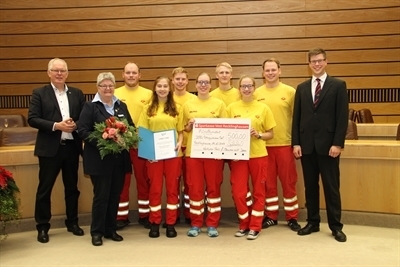 Gewinner des "Vestischen Preis für Menschen mit Ideen“: Die Rettungsschwimmer der DLRG Ortsgruppe Marl.