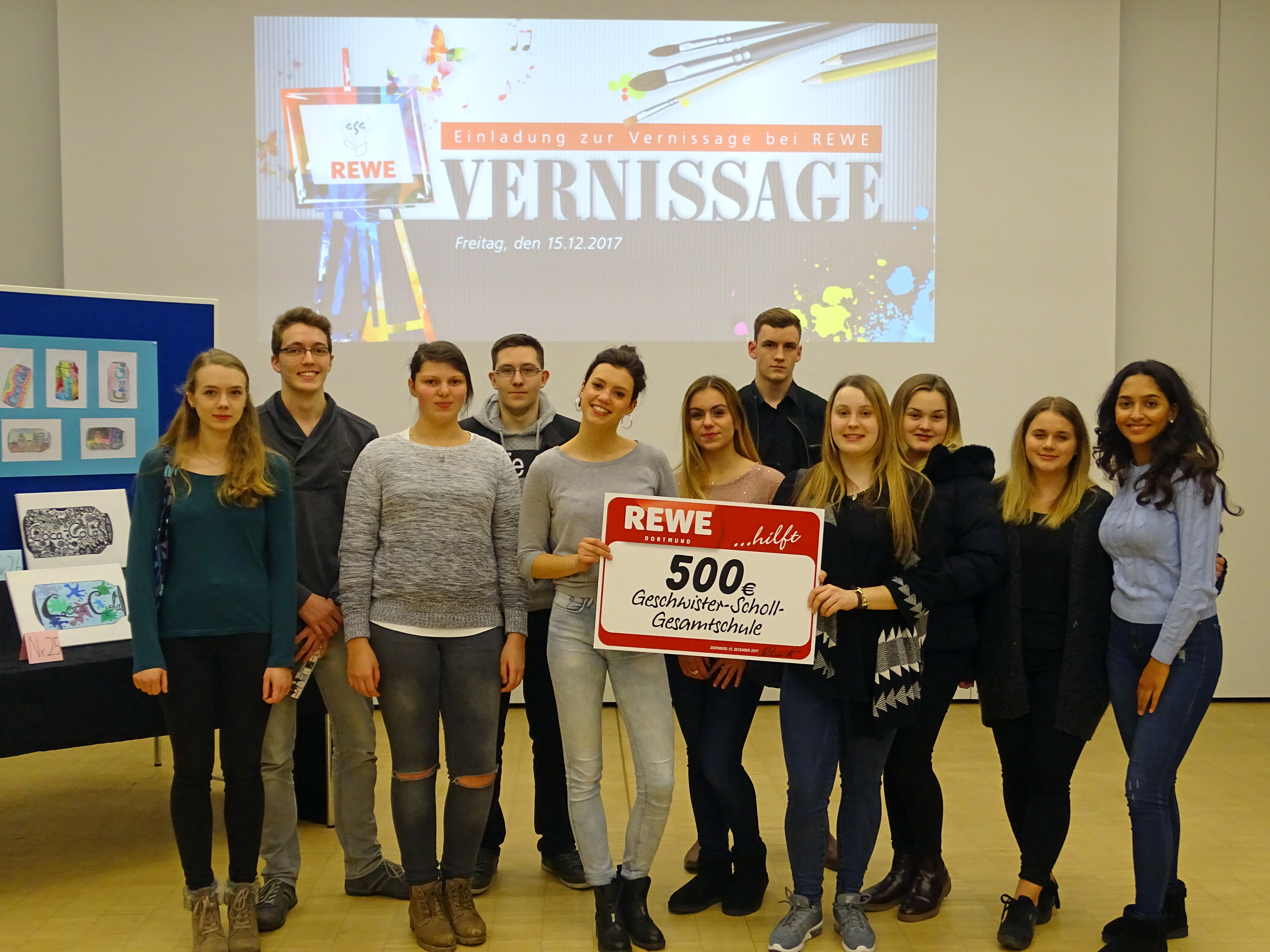 Das mit seiner Zentrale in Asseln ansässige Lebensmittelunternehmen spendete den GSG-Kunstkursen 500 Euro für die Teilnahme an der gemeinsamen Aktion "Lebensmittel mal anders".