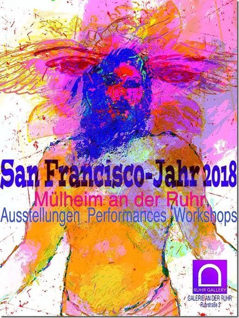 Plakat zum SAN FRANCISCO JAHR 2018 IN DER STADT MÜLHEIM