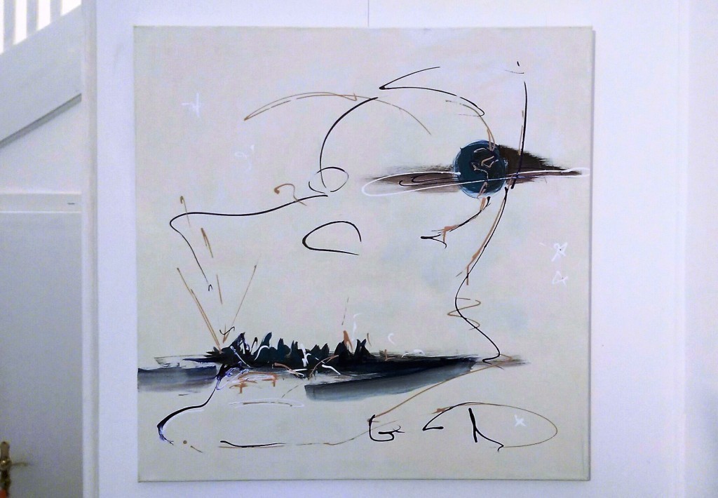 Jutta Dammers-Plaßmann "O.T" 2018, 80 x 80 cm Mischtechnik auf Leinwand - in der Galerie an der Ruhr "Bild des Monats Januar 2018" in der Kunststadt Mülheim