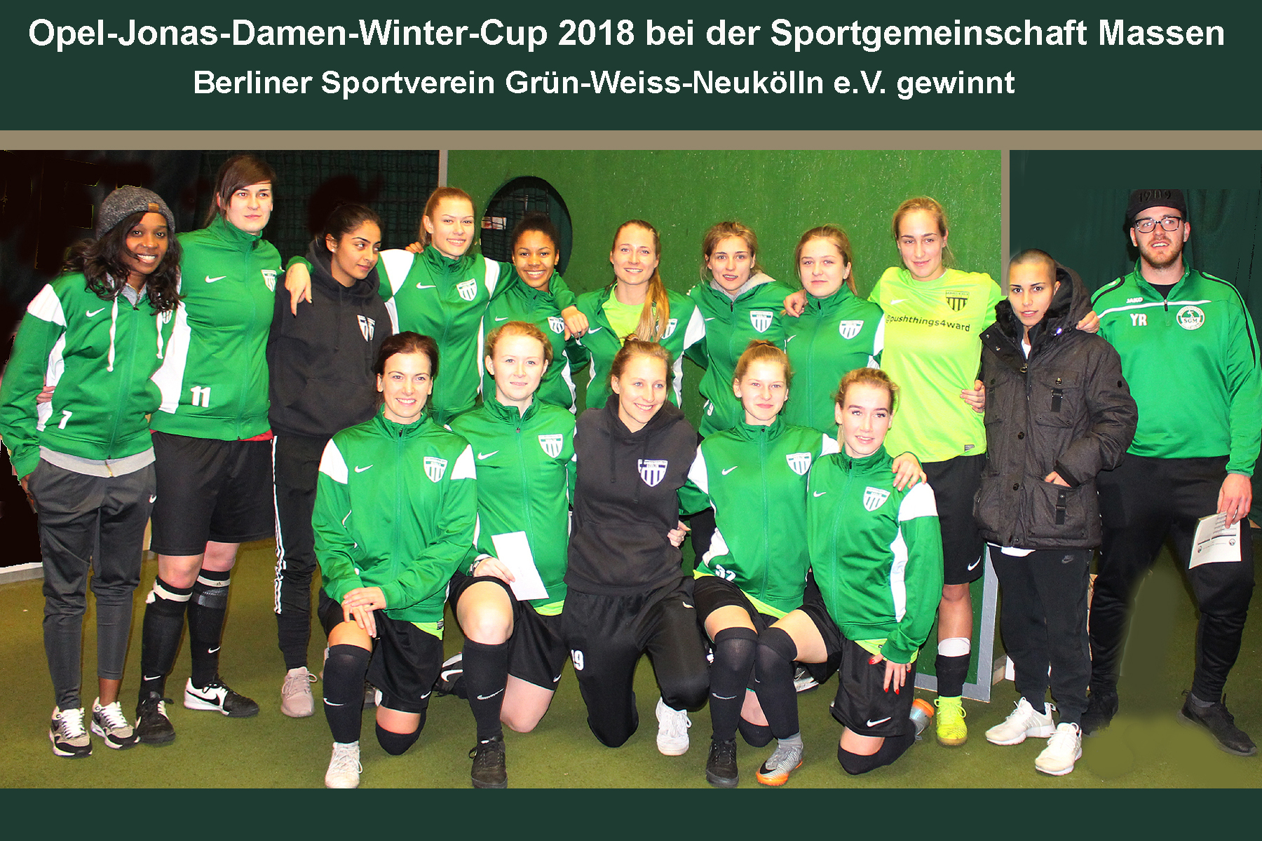 Berliner Sportverein Grün-Weiss-Neukölln e.V. mit Turnierleiter Yannik Reimann (rechts)