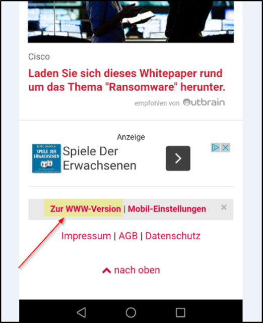Ganz unten auf der Seite findet ihr den Link zur WWW-Version.