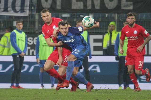 (C) Andreas Molatta , 29.01.2018 , Bochum ,
2.Bundeslige , 20.Spieltag , VfL Bochum 1848 - DSC Arminia Bielefeld ,
Kevin Stöger