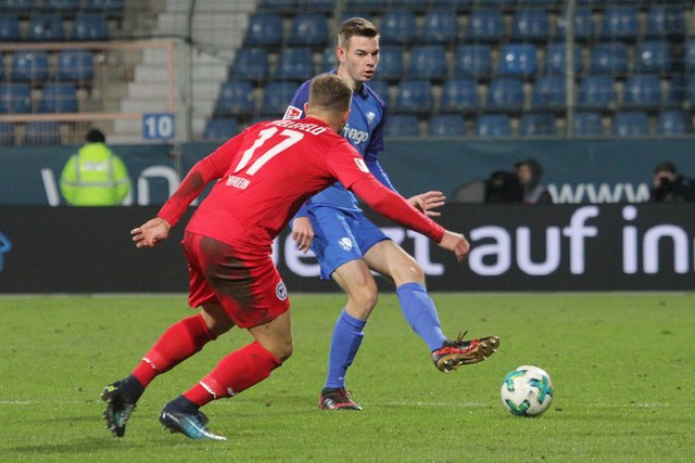 (C) Andreas Molatta , 29.01.2018 , Bochum ,
2.Bundeslige , 20.Spieltag , VfL Bochum 1848 - DSC Arminia Bielefeld ,
Maxim Leitsch